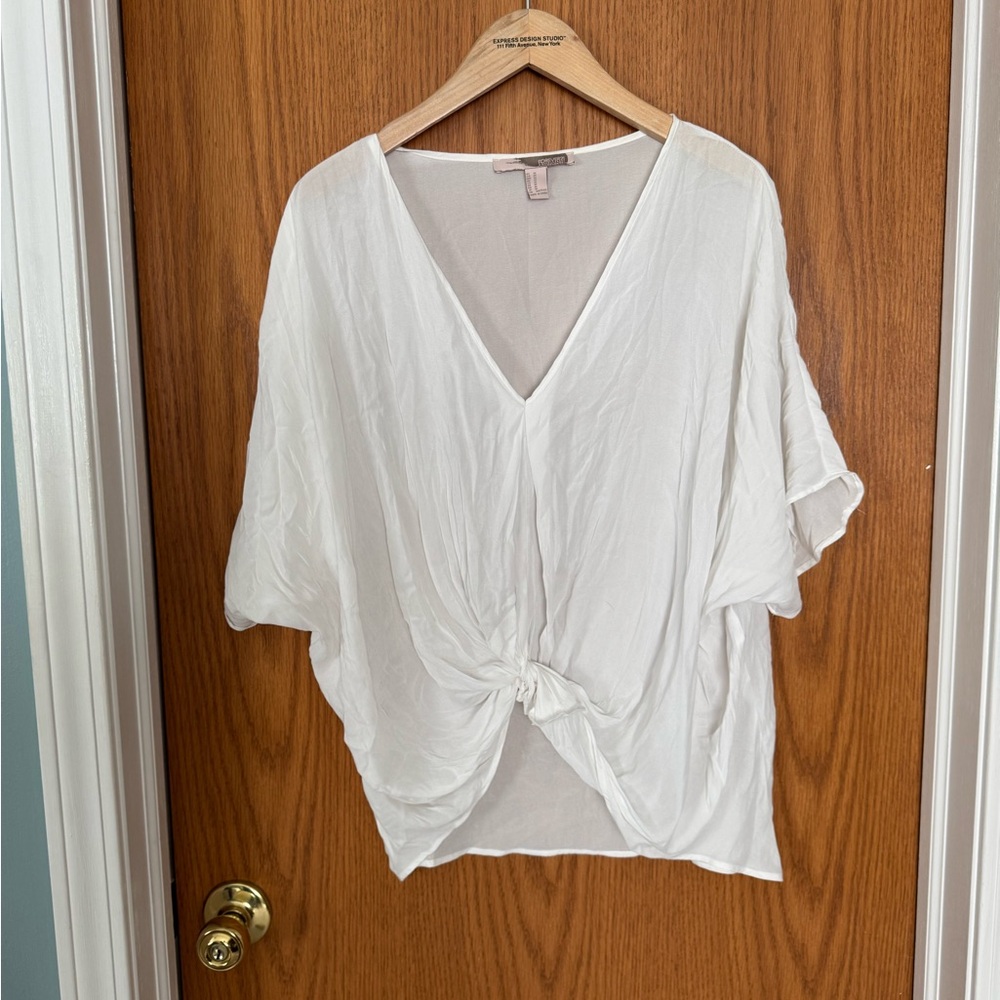 Forever 21 White Blouse Elegant Top